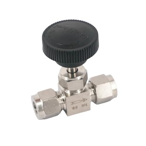 Fit Tube O.D 8mm 304 Stainless Steel Shut Off Valve Flow Control Needle Valve Compression Fitting von GBIDKKYZIE