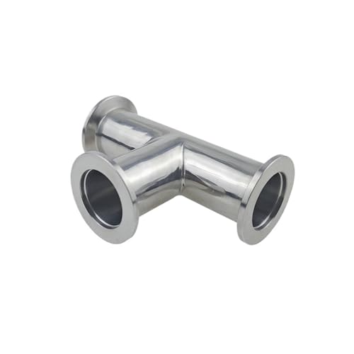 KF50 Vacuum Equal Tee Stainless Steel 3 Way Tee Ferrule Pipe Connector Fitting KF Flange Tri Clamp KF50 Vacuum Equal Tee Stainless Steel 3 Way Tee Ferrule Pipe Connector Fitting KF Flange Tri Clamp von GBIDKKYZIE