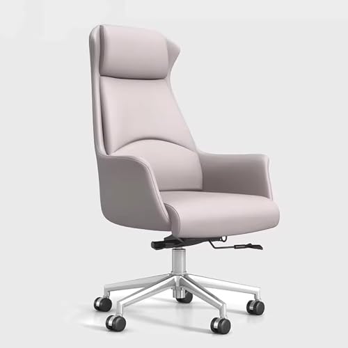 GBKBVTATDK Bürostuhl Ergonomisch mit Hoher Rückenlehne, Schreibtischstuhl aus Kunstleder mit Lendenwirbelstütze, hochklappbaren Armlehnen, Liegefunktion für Zuhause und das Büro Computerstuhl(White) von GBKBVTATDK
