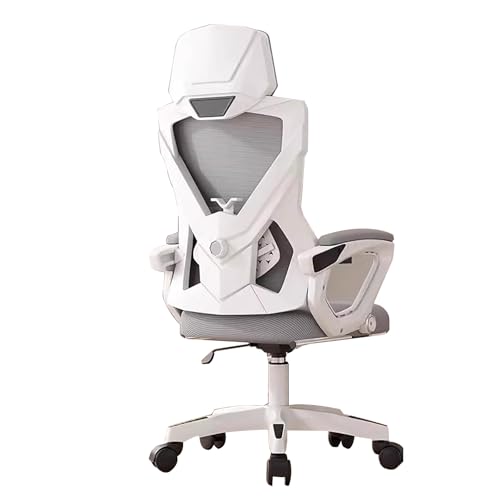 GBKBVTATDK Ergonomischer Stuhl mit Verstellbarer Lendenwirbelstütze, Netzstuhl mit Hoher Rückenlehne und Hochklappbaren Armlehnen, Drehstuhl für Zuhause und das Büro(Gray) von GBKBVTATDK