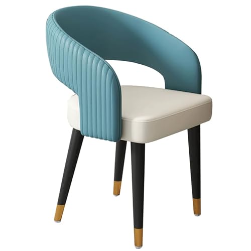 GBKBVTATDK Mid-Century Esszimmerstühle 4er-Set, Armlehnenlose Gepolsterte Küchenstühle mit Metallbeinen, Stühle Esszimmer für Zuhause, Restaurant oder Café(Blue,1pcs) von GBKBVTATDK