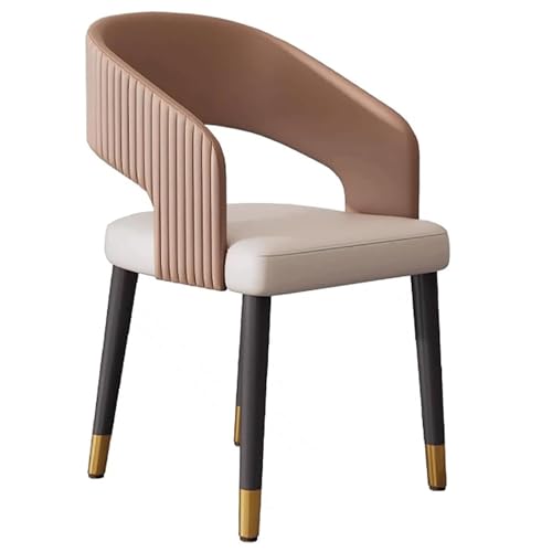 GBKBVTATDK Mid-Century Esszimmerstühle 4er-Set, Armlehnenlose Gepolsterte Küchenstühle mit Metallbeinen, Stühle Esszimmer für Zuhause, Restaurant oder Café(Brown,1pcs) von GBKBVTATDK