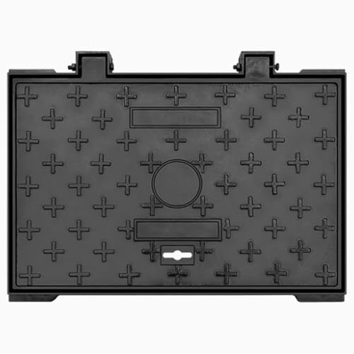 GBKBVTATDK Quadratischer Schachtdeckel aus Duktiler Gusseisen – B‑Klasse, rutschfest & Manhole Cover, Schachtabdeckung für Einfahrt, Garten, Garage(60x40cm) von GBKBVTATDK