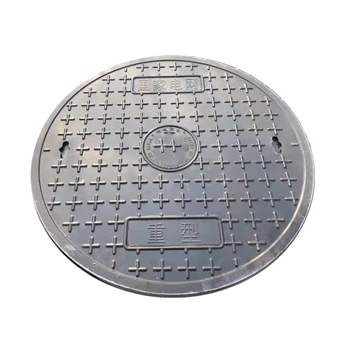 GBKBVTATDK Runder Gullydeckel aus Harz mit Rahmen Versenkbarer Schachtdeckel für Garten Einfahrt Terrasse Kanalabdeckung rutschfest(Black,23.6x2.4 in) von GBKBVTATDK