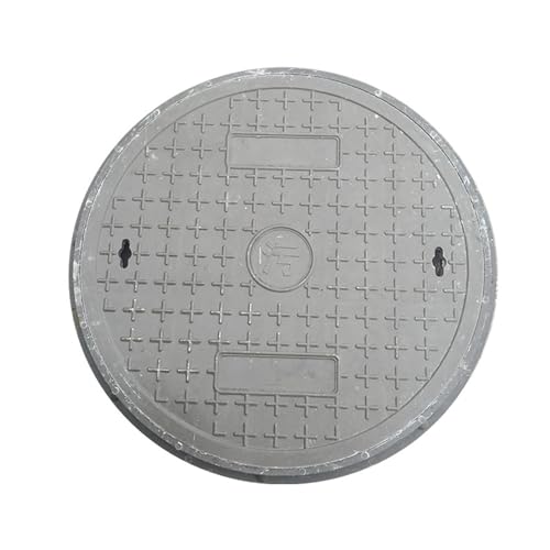 GBKBVTATDK Runder Gullydeckel aus Harz mit Rahmen Versenkbarer Schachtdeckel für Garten Einfahrt Terrasse Kanalabdeckung rutschfest(Gray,39.4x2.8 in) von GBKBVTATDK