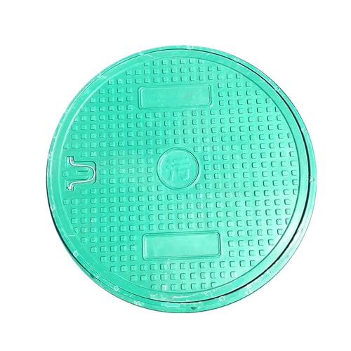 GBKBVTATDK Runder Gullydeckel aus Harz mit Rahmen Versenkbarer Schachtdeckel für Garten Einfahrt Terrasse Kanalabdeckung rutschfest(Green,39.4x2.8 in) von GBKBVTATDK