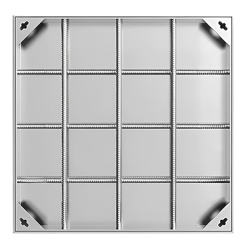 GBKBVTATDK Unsichtbarer Schachtdeckel und Rahmen aus Edelstahl – Schwerlast-Eingelassener, bündig sitzender Deckel für Klärgrube für Einfahrt, Garten, Hof, Gehweg, Parkplatz(23.6in(60cm)) von GBKBVTATDK