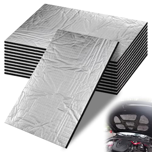 12pcs Dämmmatte Auto 5mm Schallschutzmatte 40x25cm Dämmmatte Selbstklebend Isoliermatte Selbstklebend Isolierung Matte Schaumstoff zur Schalldämmung Isolierung Wasserdicht Feuerfest von GBKDQQ