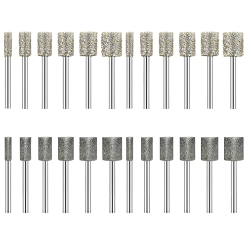 Diamant Fräser Gravur Set, 24 Stück Gravierstift Diamant Frässtifte Schleifstifte Schaft-Schaft für Stein Glas Keramik Schnitzen, Schleifen, Polieren, Gravieren Diamant Fräser Gravur Set, 24 Stück Gravierstift Diamant Frässtifte Schleifstifte Schaft-Schaft für Stein Glas Keramik Schnitzen, Schleifen, Polieren, Gravieren von GBKDQQ
