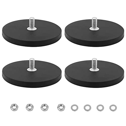 4 x Neodym Magnete Gummiert Ø 43mm Mit M6 Außengewinde, 10kg Haftkraft Magnetsysteme mit Gummimantelm, Gummi Runde Magnete mit Außen Gewinde für Schrauben Haken oder Öse 4 x Neodym Magnete Gummiert Ø 43mm Mit M6 Außengewinde, 10kg Haftkraft Magnetsysteme mit Gummimantelm, Gummi Runde Magnete mit Außen Gewinde für Schrauben Haken oder Öse von GBKDQQ