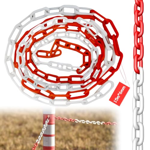 Absperrkette Kunststoffkette Absperrung 15 Meter x 6mm Absperrkette Rot Weiß Kunststoff Warnkette Plastikkette Kunststoff-Gliederkette für Warnsicherheit Parkplatz Absperren Absperrkette Kunststoffkette Absperrung 15 Meter x 6mm Absperrkette Rot Weiß Kunststoff Warnkette Plastikkette Kunststoff-Gliederkette für Warnsicherheit Parkplatz Absperren von GBKDQQ