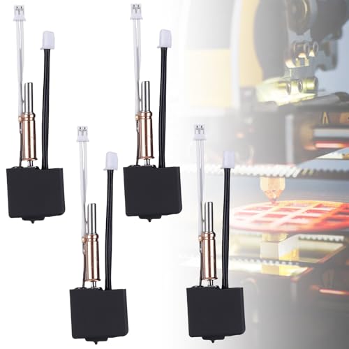 GBKDQQ Kobra 3 Hotend: 4 Stück Präzisionsdüse 3D Drucker Hotend, Hochtemperatur Extruder, Für Anycubic-Kobra 3 Combo (0.4mm Messingdüse) von GBKDQQ