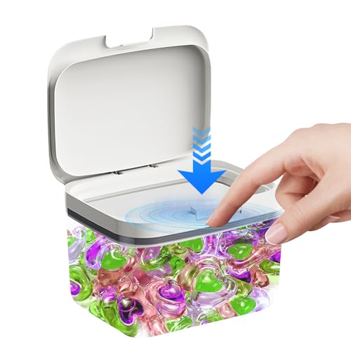 GBKDQQ Waschpulver Aufbewahrungsbox, 2.8L Waschmittelbehälter PET Kunststoff, Waschpulverbehälter mit Luftdichtem Deckel und Messbecher für Waschmittel Hundefutter, Katzenfutter,Transparent von GBKDQQ