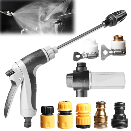 Hochdruck Power Wasserpistole, Turbo Washer für Gartenschlauch, Gartenschlauch Spritzpistole mit Griff, Garten Hochdruck Gartenbrause Professionell für Autowäsche Gartenschlauch Pflanzen Bewässerung Hochdruck Power Wasserpistole, Turbo Washer für Gartenschlauch, Gartenschlauch Spritzpistole mit Griff, Garten Hochdruck Gartenbrause Professionell für Autowäsche Gartenschlauch Pflanzen Bewässerung von GBKDQQ