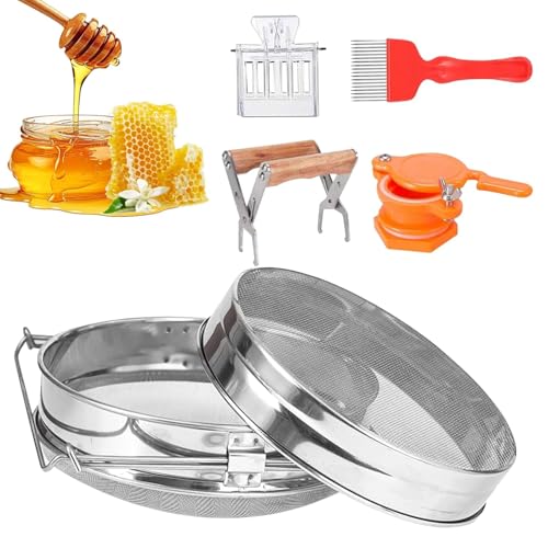 Honigsieb Doppelsieb Fliter, 5-teiliges Edelstahl-Doppelsieb-Honigfilter Set, 22x22cm Honig Schmutzsieb Filter, Imkereizubehör, Bienenzucht Ausrüstung Werkzeuge zum Filtern von Honig Honigsieb Doppelsieb Fliter, 5-teiliges Edelstahl-Doppelsieb-Honigfilter Set, 22x22cm Honig Schmutzsieb Filter, Imkereizubehör, Bienenzucht Ausrüstung Werkzeuge zum Filtern von Honig von GBKDQQ