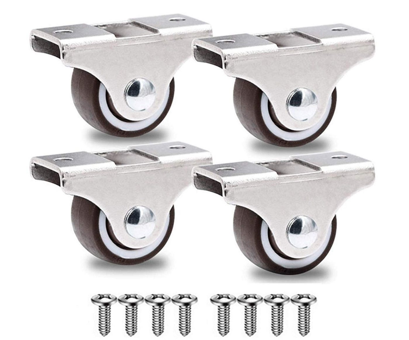 GBL Caster Wheels Möbelrolle 4x Möbelrollen ohne Bremse 4 Schwerlast Rollen für Möbel ohne Bremse, (1-St), 25mm x 40kg Schwerlastrollen Lenkrollen Transportrollen Laufrollen von GBL Caster Wheels