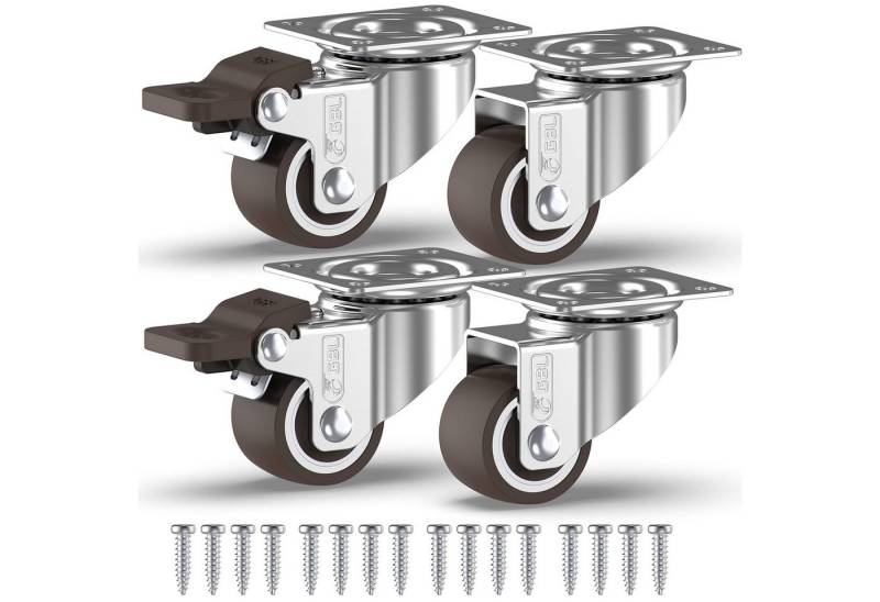 GBL Caster Wheels Möbelrolle Alternative Title: Möbelrollen mit 2 Bremsen für schwere Lasten, (4-St) von GBL Caster Wheels
