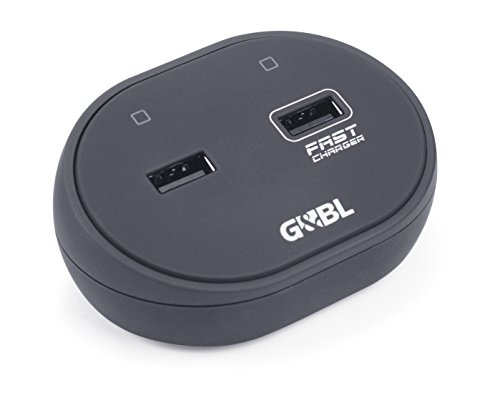 G BL & 6718 Ladestation 3000 mA, 2 Ports USB schwarz/anthrazit von GBL