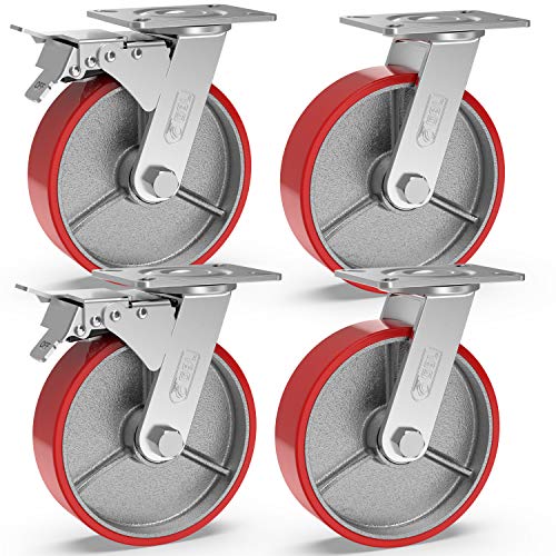 GBL 4x Schwerlastrollen 150mm - 1280kg Lastrollen - 4er Set Möbelrollen Groß Werkbank Rollen Schwerlasträder - 4 Industrierollen Lenkrollen Schwerlast - Bockrollen Schwerlast GBL 4x Schwerlastrollen 150mm - 1280kg Lastrollen - 4er Set Möbelrollen Groß Werkbank Rollen Schwerlasträder - 4 Industrierollen Lenkrollen Schwerlast - Bockrollen Schwerlast von GBL