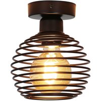 Gbly - Deckenlampe Vintage Deckenleuchte Flur - Retro 2ER Flurlampe Schwarz Metall Lampenschirm Schlafzimmerlampe Industrial Küchenlampe E27 Fassung von GBLY
