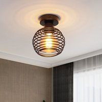 Gbly - Deckenlampe Vintage Deckenleuchte Schwarz: Flurlampe Retro Treppenhauslampe Industrial Schlafzimmerlampe E27 Fassung Metall Lampenschirm für von GBLY