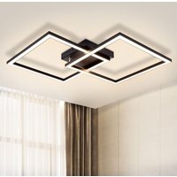Gbly - Deckenlampe led Deckenleuchte Wohnzimmer - Schlafzimmerlampe Schwarz Wohnzimmerlampe 24W Küchenlampe Modern 3000K Warmweiß Flurlampe Eckig von GBLY