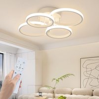 Deckenlampe led Deckenleuchte Wohnzimmer: Dimmbar Wohnzimmerlampe Modern Weiß 48W Schlafzimmerlampe 55cm Design Deckenbeleuchtung 4-Ring Küchenlampe Deckenlampe led Deckenleuchte Wohnzimmer: Dimmbar Wohnzimmerlampe Modern Weiß 48W Schlafzimmerlampe 55cm Design Deckenbeleuchtung 4-Ring Küchenlampe von GBLY