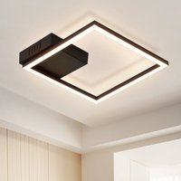 Gbly - Deckenleuchte led Deckenlampe Küche - Warmweiß Schlafzimmerlampe Schwarz Küchenlampe Modern Design 3000K 12W Quadratisch Flurlampe Gbly - Deckenleuchte led Deckenlampe Küche - Warmweiß Schlafzimmerlampe Schwarz Küchenlampe Modern Design 3000K 12W Quadratisch Flurlampe von GBLY