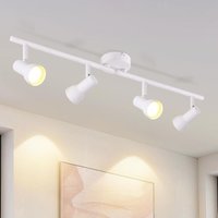 Gbly - Deckenstrahler 4 Flammig Deckenleuchte Wohnzimmer - Deckenlampe Modern Design Strahler Innen Weiß Metall GU10 Deckenspots 350°Schwenkbar Spots von GBLY