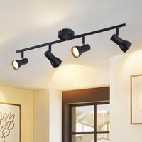 Gbly - Deckenstrahler 4 Flammig Deckenleuchte Wohnzimmer Schwarz Deckenlampe Modern Design Strahler Innen Metall GU10 Deckenspots 350°Schwenkbar von GBLY