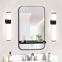 2ER led Spiegelleuchte Bad Spiegellampe - 6W Schwarz Badleuchte Wand 30cm Wandlampe Badezimmer Wasserdicht IP44 Modern Neutralweiß 4000K Badlampe 2ER led Spiegelleuchte Bad Spiegellampe - 6W Schwarz Badleuchte Wand 30cm Wandlampe Badezimmer Wasserdicht IP44 Modern Neutralweiß 4000K Badlampe von GBLY