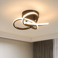 GBLY Deckenlampe LED Deckenleuchte Küche - 28W Küchenlampe Schwarz Modern Vierblättrige Blume Design Schlafzimmerlampe 3000K Warmweiß Flur Metall von GBLY