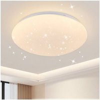 Deckenlampe led Deckenleuchte Schlafzimmer - Ø25cm Flurlampe Decke 12W Küchenlampe Sternenhimmel Warmweiß 3000K Rund Deckenbeleuchtung für Flur von GBLY