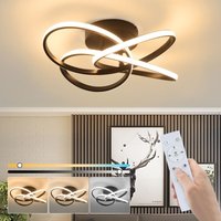 GBLY Deckenlampe LED Deckenleuchte Wohnzimmer - 46W Dimmbar Schwarz Wohnzimmerlampe Modern Vierblättrige Blume Design Küchenlampe mit Fernbedienung GBLY Deckenlampe LED Deckenleuchte Wohnzimmer - 46W Dimmbar Schwarz Wohnzimmerlampe Modern Vierblättrige Blume Design Küchenlampe mit Fernbedienung von GBLY