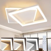 Gbly - Deckenlampe led Deckenleuchte Wohnzimmer - Schlafzimmerlampe Dimmbar mit Fernbedienung 42W Wohnzimmerlampe Modern Design Küchenlampe Eckig von GBLY