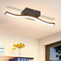 GBLY Deckenlampe Schlafzimmer Deckenleuchte Wohnzimmer: Modern Schlafzimmerlampe Schwarz 6W Küchenlampe Innen Wellen Design Wohnzimmerlampe 3000K GBLY Deckenlampe Schlafzimmer Deckenleuchte Wohnzimmer: Modern Schlafzimmerlampe Schwarz 6W Küchenlampe Innen Wellen Design Wohnzimmerlampe 3000K von GBLY