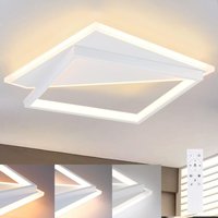 GBLY Deckenlampe moderne Deckenleuchte LED- 40W lampen wohnzimmer Schlafzimmerlampe dimmbar mit Fernbedienung Weiß Wohnzimmerlampe Design Küchenlampe von GBLY