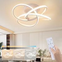 GBLY Deckenleuchte LED Deckenlampe Schlafzimmer - 46W Schlafzimmerlampe Dimmbar mit Fernbedienung Modern Vierblättrige Blume Design Flurlampe Weiß GBLY Deckenleuchte LED Deckenlampe Schlafzimmer - 46W Schlafzimmerlampe Dimmbar mit Fernbedienung Modern Vierblättrige Blume Design Flurlampe Weiß von GBLY