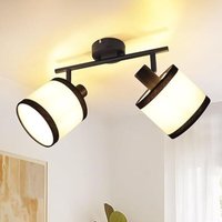 Deckenstrahler Schwarz Flurlampe 2-flammig led Deckenspots E14 Deckenleuchte Stoff schwenkbar Deckenlampe Vintage für Küche Schlafzimmer Kinderzimmer Deckenstrahler Schwarz Flurlampe 2-flammig led Deckenspots E14 Deckenleuchte Stoff schwenkbar Deckenlampe Vintage für Küche Schlafzimmer Kinderzimmer von GBLY