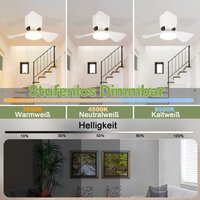 Gbly - Deckenventilator Mit Beleuchtung Dimmbar - Leise 70CM led Deckenlampe mit Ventilator und Fernbedienung Modern 23W Weiß Wohnzimmer Lampe mit von GBLY