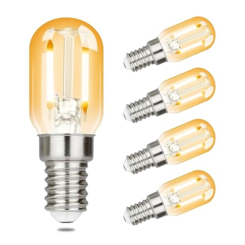 GBLY 4er pack E14 LED Warmweiss Glühbirne - T22 Vintage LED Lampen 2W Retro Edison Sockel Birne 2700K Warmweiß Leuchtmittel Energiesparlampe E14-Fassung Kühlschranklampe Nicht Dimmbar Light Bulb von GBLY