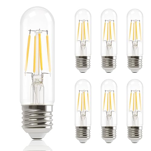 GBLY Glühbirne E27 LED Warmweiss - 6 Pack - T30 LED Lampe 4W Edison Vintage Leuchtmittel 2700K Warmweiß Licht Birne Retro Filament Energiesparlampe E27 Sockel Nicht Dimmbar Light Bulbs von GBLY