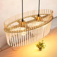 GBLY Hängelampe Esstisch Pendelleuchte 2 Flammig Gold E27 Glasschirm Ø 60 cm Esstischlampe Hängend Für Cafe Bar Küche Wohnzimmer Ohne Leuchtmittel GBLY Hängelampe Esstisch Pendelleuchte 2 Flammig Gold E27 Glasschirm Ø 60 cm Esstischlampe Hängend Für Cafe Bar Küche Wohnzimmer Ohne Leuchtmittel von GBLY