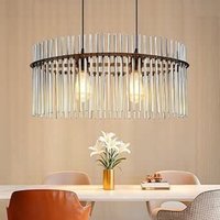 GBLY Hängelampe Schwarz Pendelleuchte 2 Flammig Retro Esstisch E27 Glasschirm Ø 60 cm Esstischlampe Hängend Für Cafe Bar Küche Wohnzimmer Ohne GBLY Hängelampe Schwarz Pendelleuchte 2 Flammig Retro Esstisch E27 Glasschirm Ø 60 cm Esstischlampe Hängend Für Cafe Bar Küche Wohnzimmer Ohne von GBLY