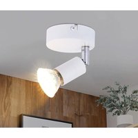 Led Deckenlampe 1 Flammig Weiß - Innen Deckenleuchte GU10 Warmweiß Wandlampe Spots Modern Deckenstrahler Wohnzimmerlampe für Schlafzimmer Badezimmer von GBLY