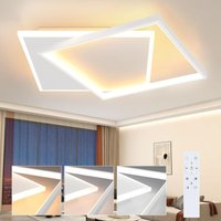Gbly - led Deckenleuchte Dimmbar Deckenlampe Wohnzimmer - 44W Wohnzimmerlampe Modern im Quadratisch Design Schlafzimmerlampe Weiß Dimmbar mit von GBLY