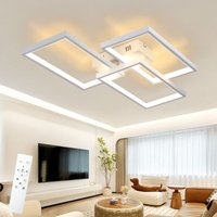 Led Deckenleuchte Wohnzimmer Deckenlampe Modern - 72W 80CM Wohnzimmerlampe Dimmbar mit Fernbedienung Weiß Schlafzimmerlampe Rechteck Metall-Design Led Deckenleuchte Wohnzimmer Deckenlampe Modern - 72W 80CM Wohnzimmerlampe Dimmbar mit Fernbedienung Weiß Schlafzimmerlampe Rechteck Metall-Design von GBLY