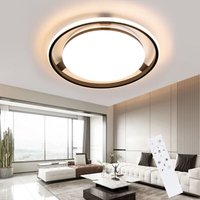 Led Deckenleuchte Wohnzimmer Lampe - Schlafzimmer Deckenlampe Schwarz Modern Beleuchtung Fernbedienung Rund Design Mit Dimmbar Wohnzimmerlampe Für von GBLY