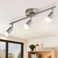 Led Deckenstrahler 3 Flammig - Flur Deckenlampe Modern Deckenleuchte GU10 Deckenspot Schwenkbar 330°Drehbar Strahler Lampe Edelstahl Decke Wohnzimmer von GBLY