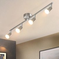 Led Deckenstrahler 4 Flammig Wohnzimmer 2er - Deckenleuchte Modern Deckenlampe GU10 Deckenspot Schwenkbar 330°Drehbar Spot Strahler Lampe Edelstahl von GBLY
